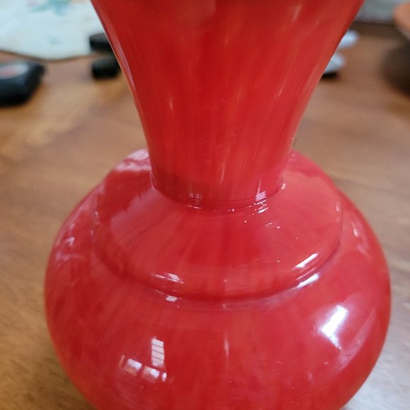Accents Vintage Red Vase Made In Czechoslovokia Poshmark